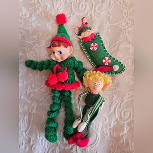 3 Elf Ornaments